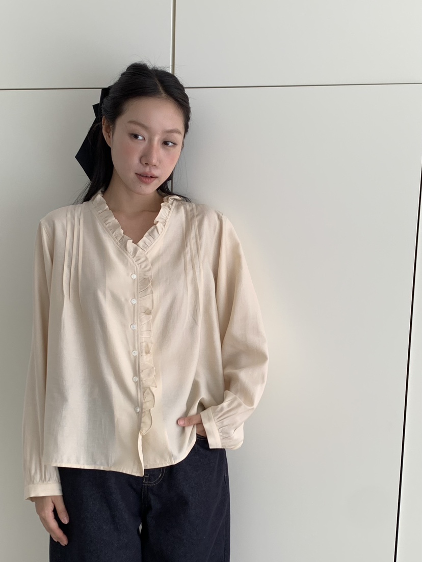 LOVE MY SANTA東大門㊣實拍女士新品人氣時尚休閑襯衫蕾絲衫Santa/LOVE MY SANTA襯衫/蕾絲衫圖色1