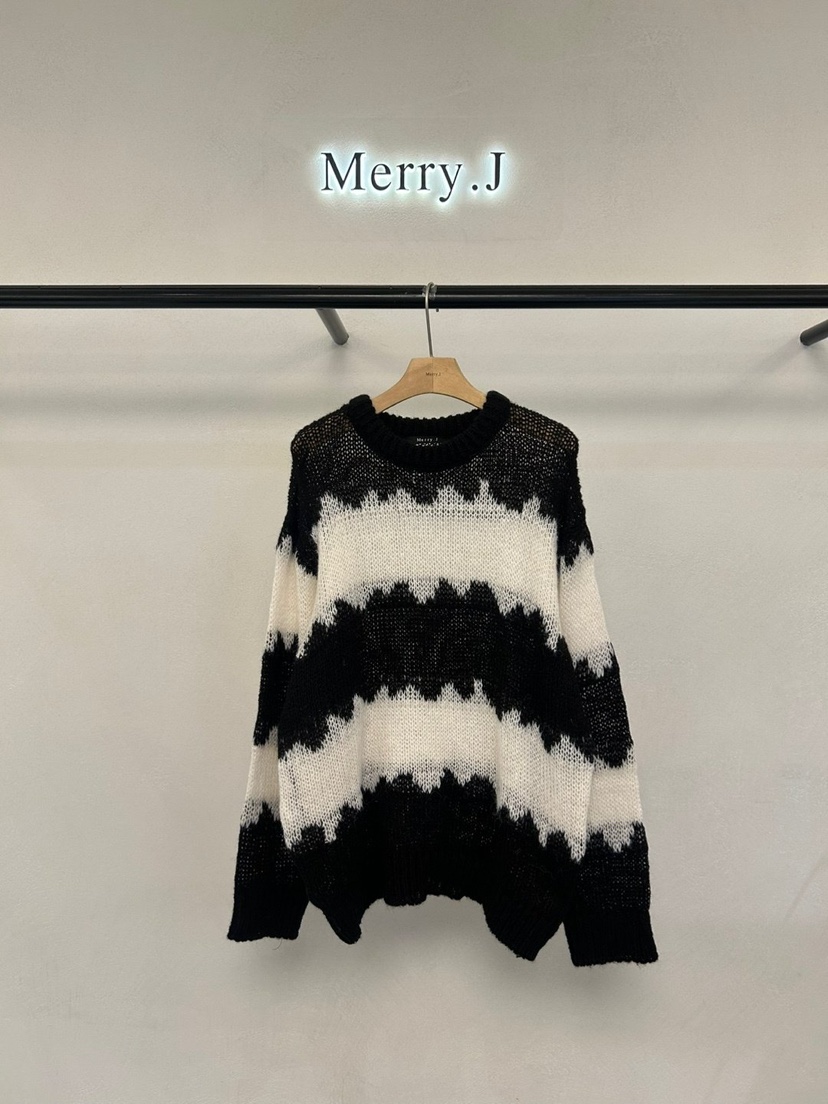 MERRY-J東大門㊣代購女士新款熱賣25秋冬人氣推薦真品針織衫MERRY-J針織衫圖色2黑色