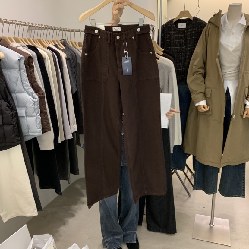 PHILO東大門㊣代購女裝新品25秋冬職業休閑時尚推薦人氣牛仔褲PHILO牛仔褲圖色1