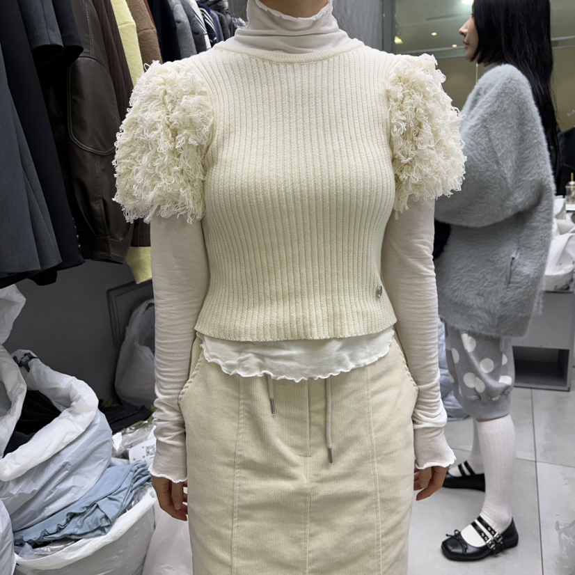 UOOV東大門㊣實拍女裝新品休閑熱賣職業人氣推薦時尚針織衫UOOV針織衫圖色3