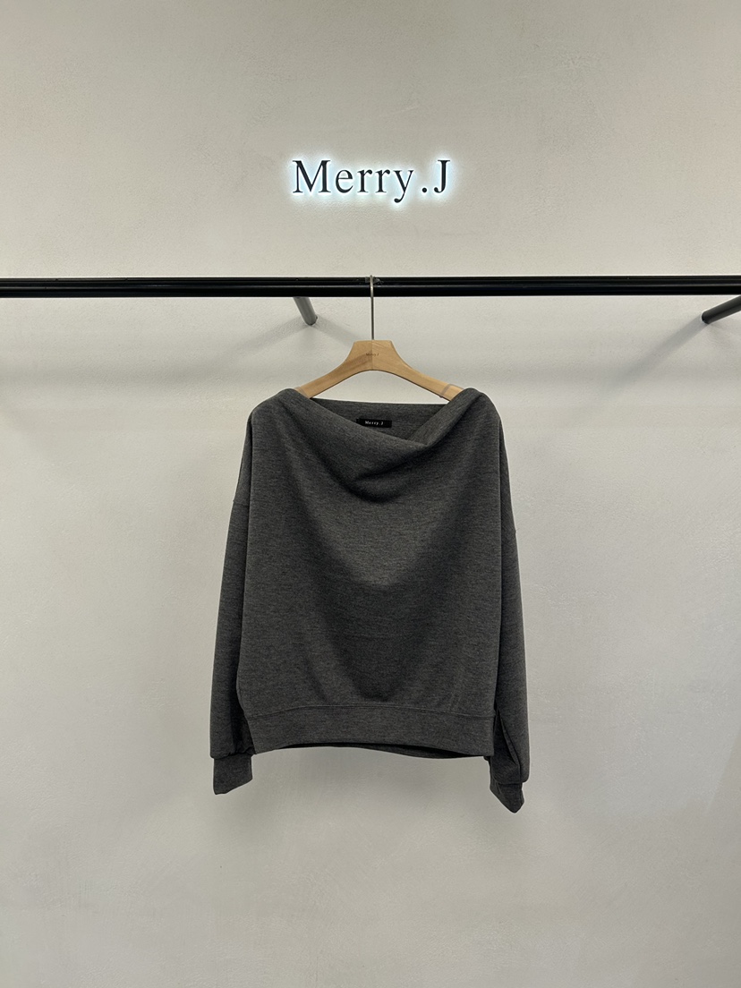 MERRY-J東大門㊣實拍女士新款職業真品25秋冬休閑熱賣衛衣MERRY-J衛衣圖色2墨色