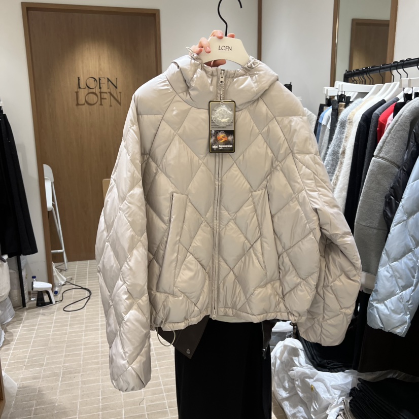 LOFN韓國直郵㊣女士新款25秋冬職業推薦真品短款羽絨服鴨絨LOFN短款羽絨服圖色1