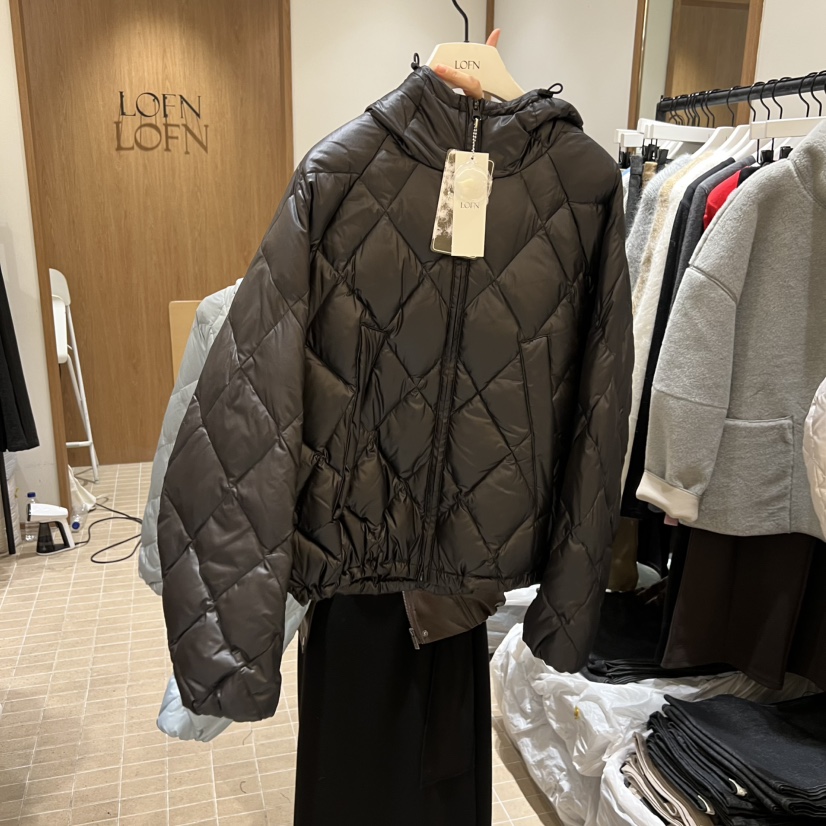LOFN韓國直郵㊣女士新款25秋冬職業推薦真品短款羽絨服鴨絨LOFN短款羽絨服圖色3