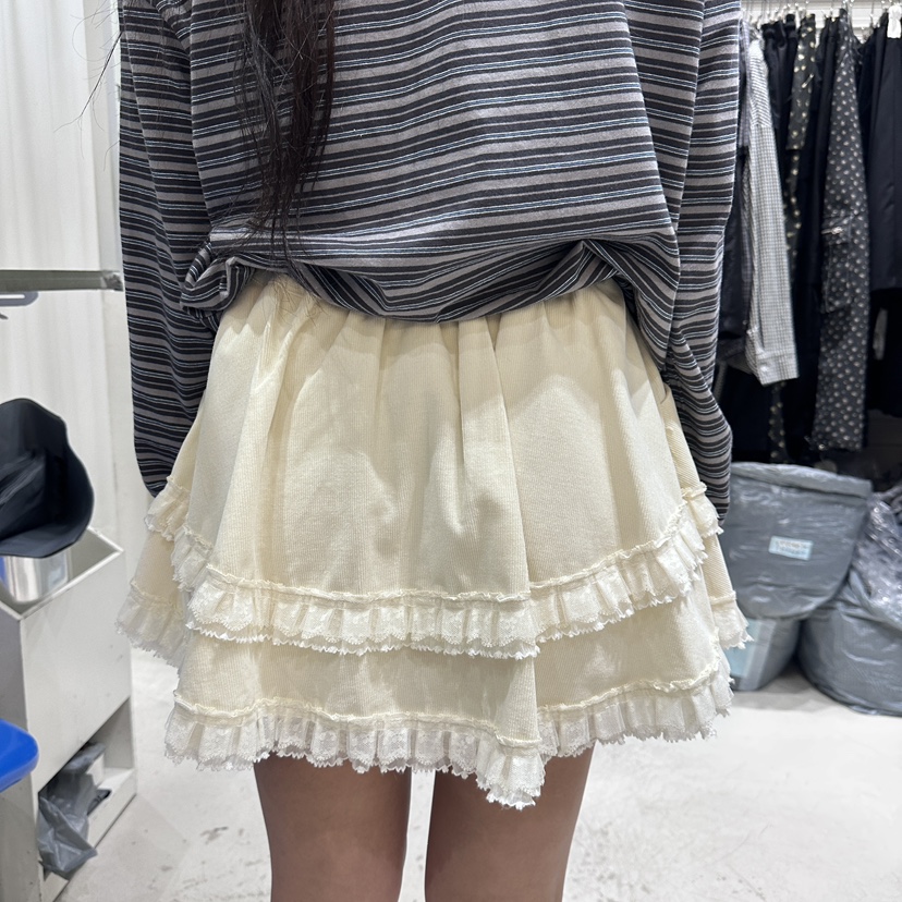 BRICKLANE東大門㊣代購女士新品25秋冬時尚推薦職業短裙蕾絲BRICKLANE短裙