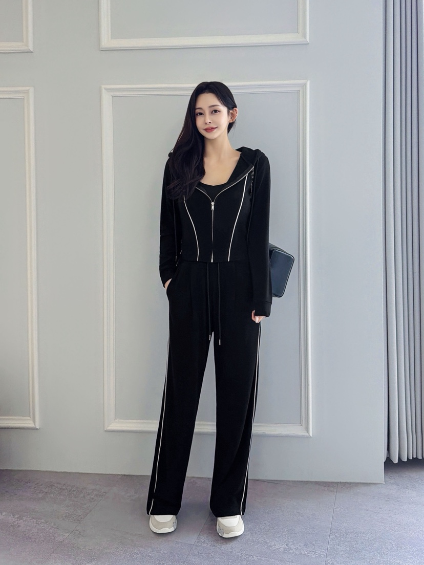 CLOTH韓國直郵㊣女士新品人氣時尚休閑推薦職業套裝套裝兜帽CLOTH套裝