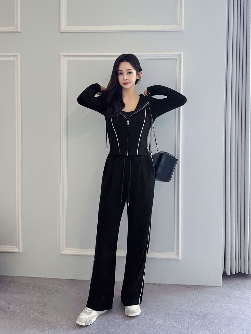 CLOTH韓國直郵㊣女士新品人氣時尚休閑推薦職業套裝套裝兜帽CLOTH套裝