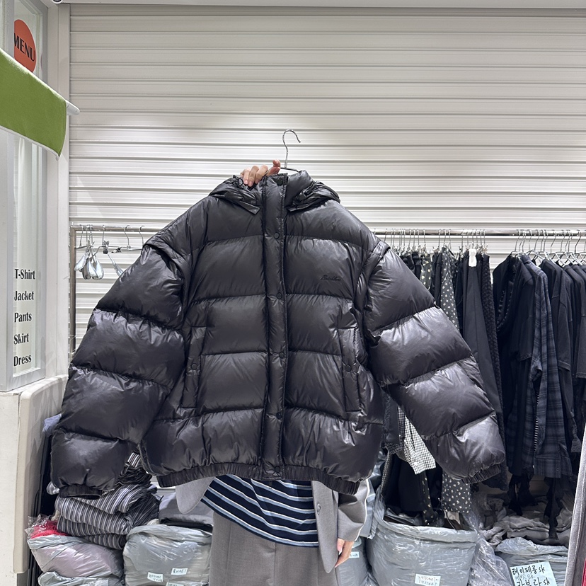 BRICKLANE東大門㊣實拍女士新款25秋冬短款羽絨服可拆卸填充BRICKLANE短款羽絨服圖色2