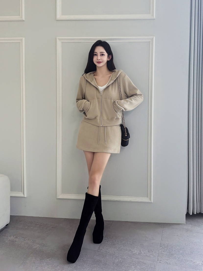 CLOTH韓國直郵㊣女裝新款推薦時尚25秋冬職業真品套裝套裝連帽CLOTH套裝