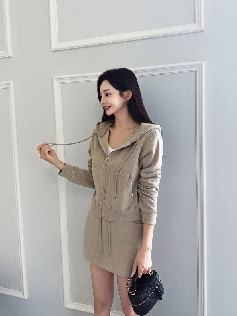 CLOTH韓國直郵㊣女裝新款推薦時尚25秋冬職業真品套裝套裝連帽CLOTH套裝