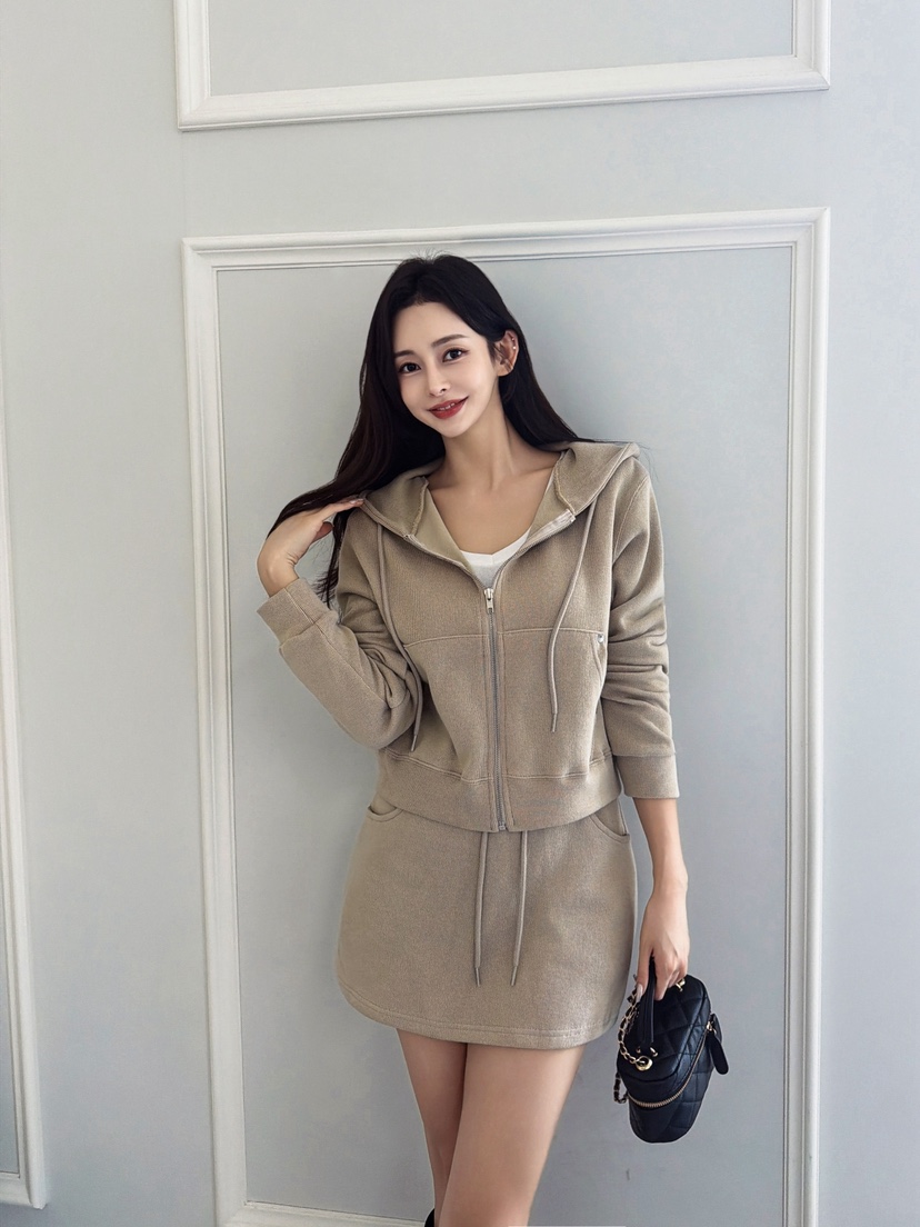 CLOTH韓國直郵㊣女裝新款推薦時尚25秋冬職業真品套裝套裝連帽CLOTH套裝