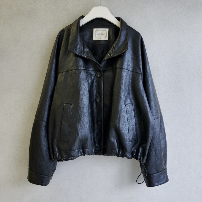 LA BLOOM東大門㊣實拍女士新品25秋冬休閑推薦人氣夾克皮革La Bloom夾克圖色2