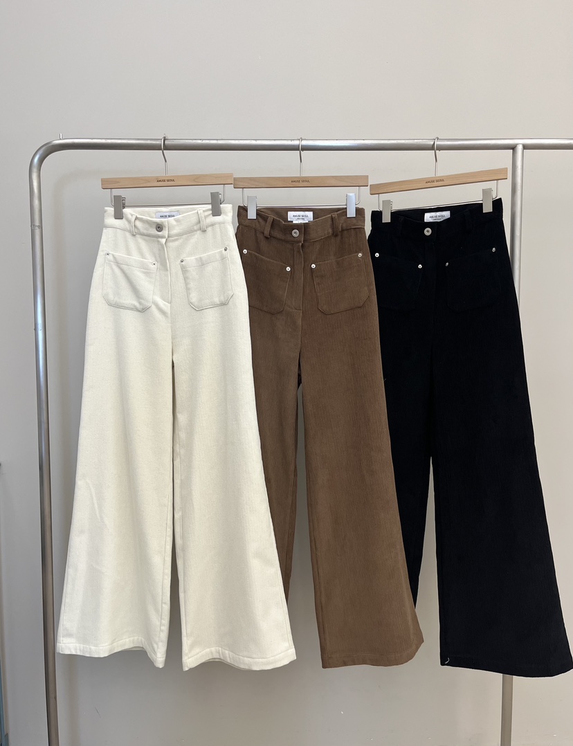 AMUSE SEOUL東大門㊣實拍女裝新品25秋冬職業休閑褲羊毛口袋AMUSE SEOUL休閑褲