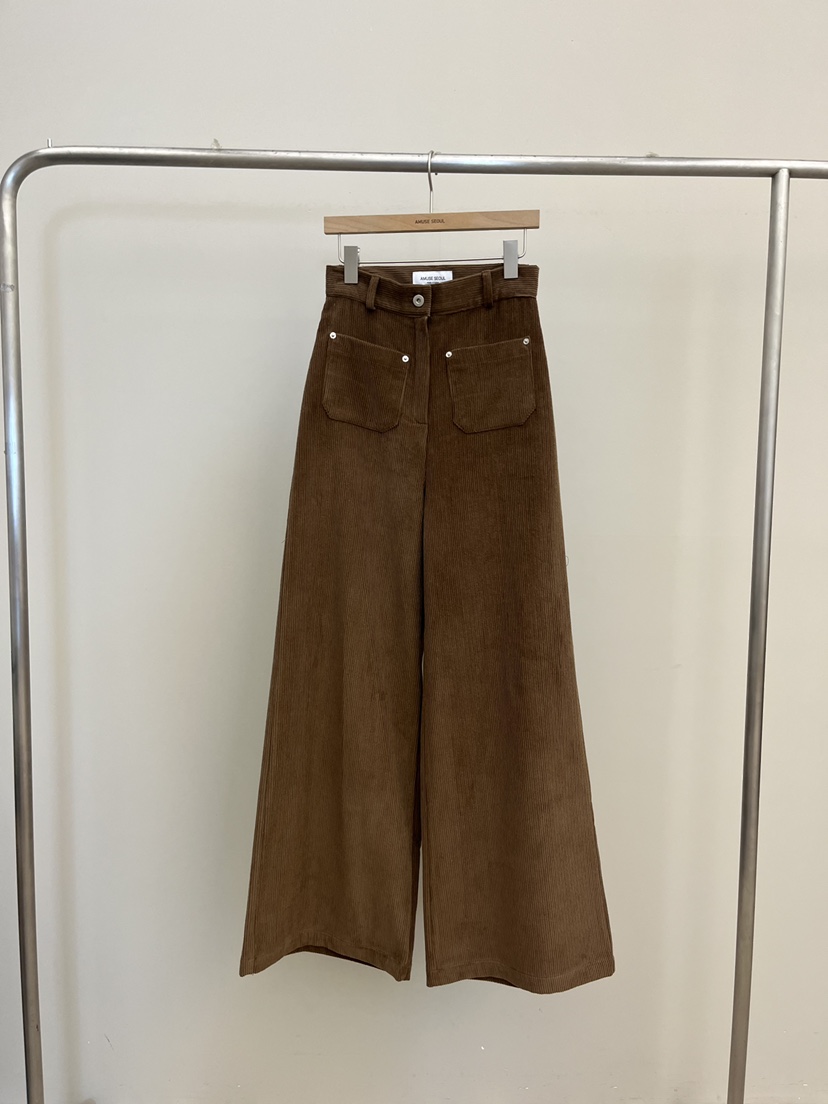 AMUSE SEOUL東大門㊣實拍女裝新品25秋冬職業休閑褲羊毛口袋AMUSE SEOUL休閑褲圖色2