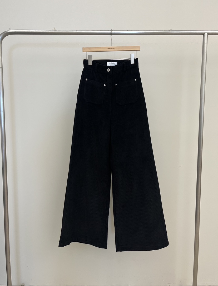 AMUSE SEOUL東大門㊣實拍女裝新品25秋冬職業休閑褲羊毛口袋AMUSE SEOUL休閑褲圖色3