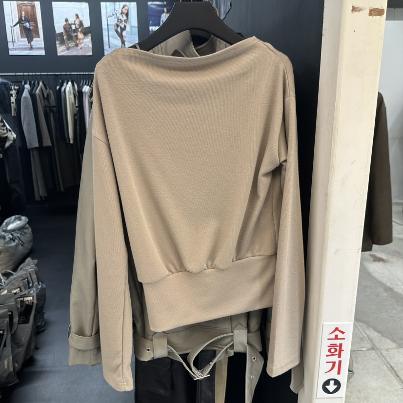 PROJECT WAVE-P東大門㊣實拍女士新品休閑25秋冬真品長袖T恤PROJECT WAVE長袖T恤圖色2