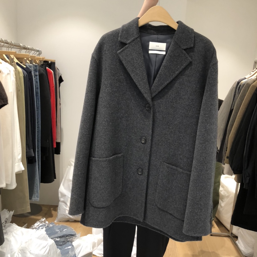 OUR-A東大門㊣代購女士新品休閑推薦職業25秋冬夾克手工制作OUR-A夾克圖色2