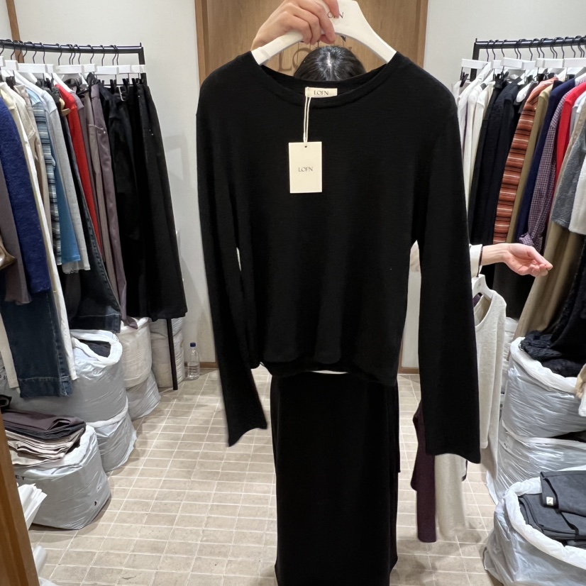LOFN韓國直郵㊣女士新品熱賣休閑25秋冬人氣時尚推薦長袖T恤LOFN長袖T恤圖色3