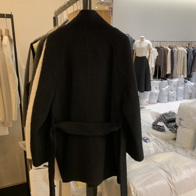 LA MAGIE FEMME東大門㊣實拍女士新品職業中長款大衣含腰帶Lamagie Femme中長款大衣
