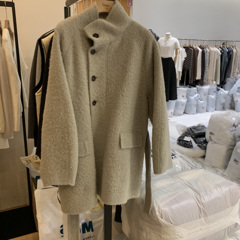 LA MAGIE FEMME東大門㊣實拍女士新品職業中長款大衣含腰帶Lamagie Femme中長款大衣圖色2
