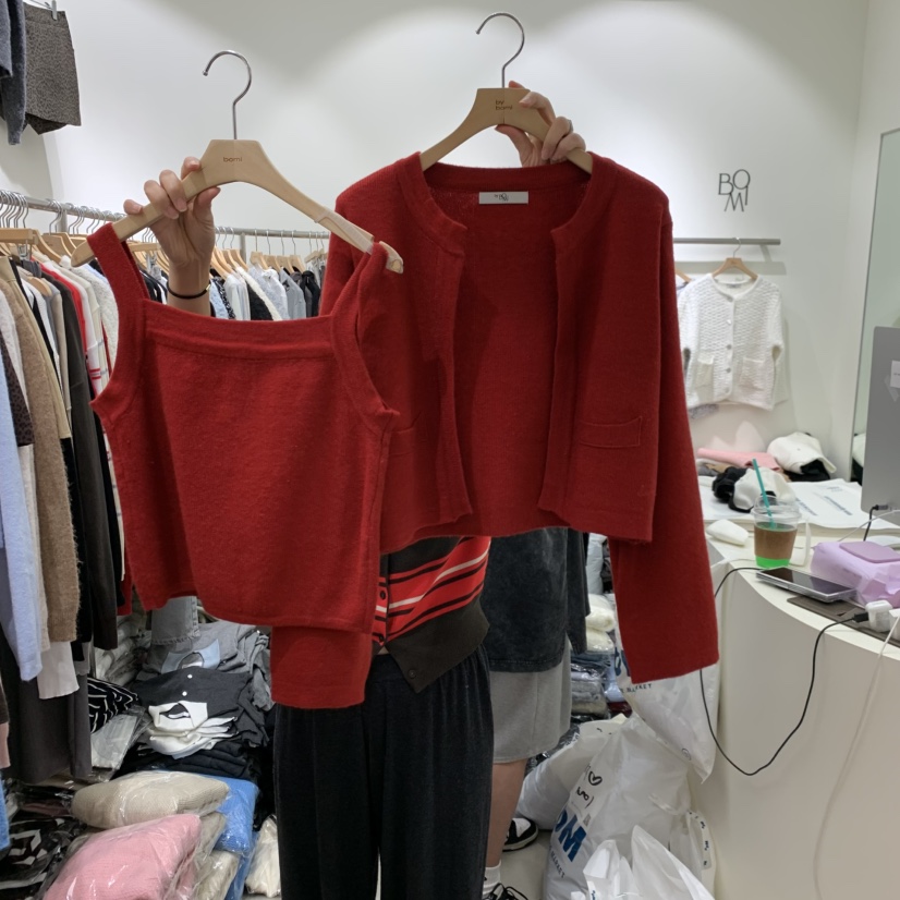 BY BOMI韓國代購㊣女裝新款真品25秋冬熱賣時尚人氣套裝套裝BY BOMI套裝圖色1