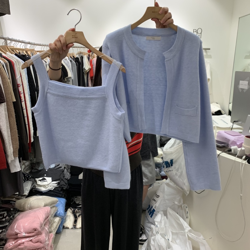 BY BOMI韓國代購㊣女裝新款真品25秋冬熱賣時尚人氣套裝套裝BY BOMI套裝圖色2
