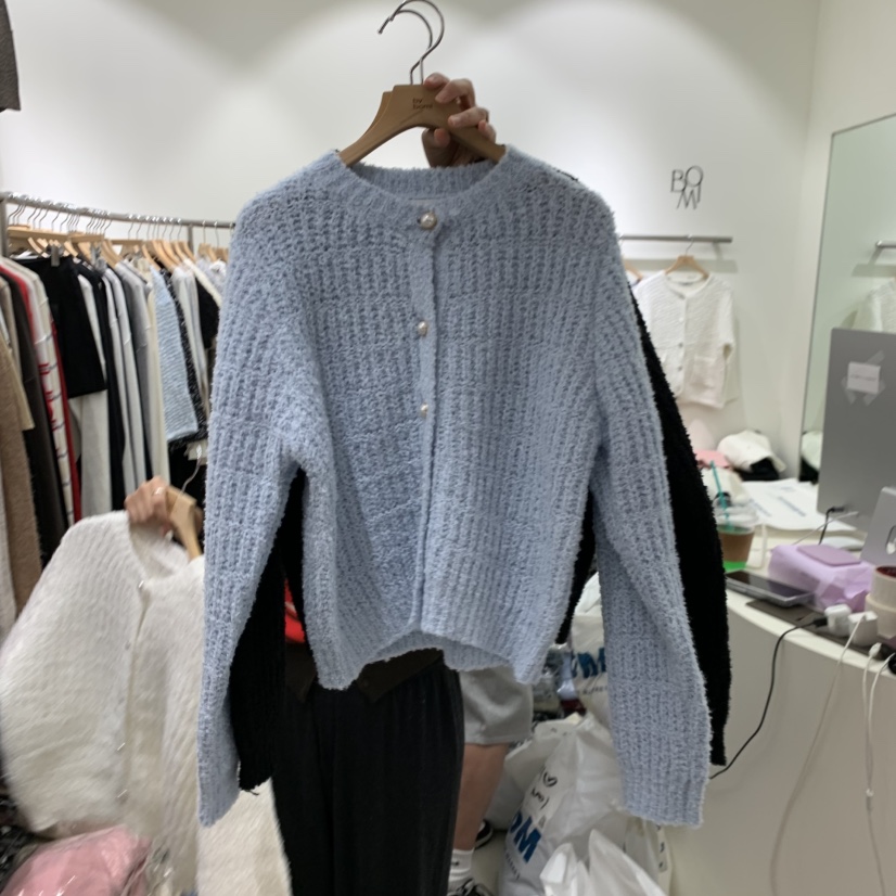 BY BOMI東大門㊣代購女士新款時尚真品休閑25秋冬針織衫開衫BY BOMI針織衫圖色2