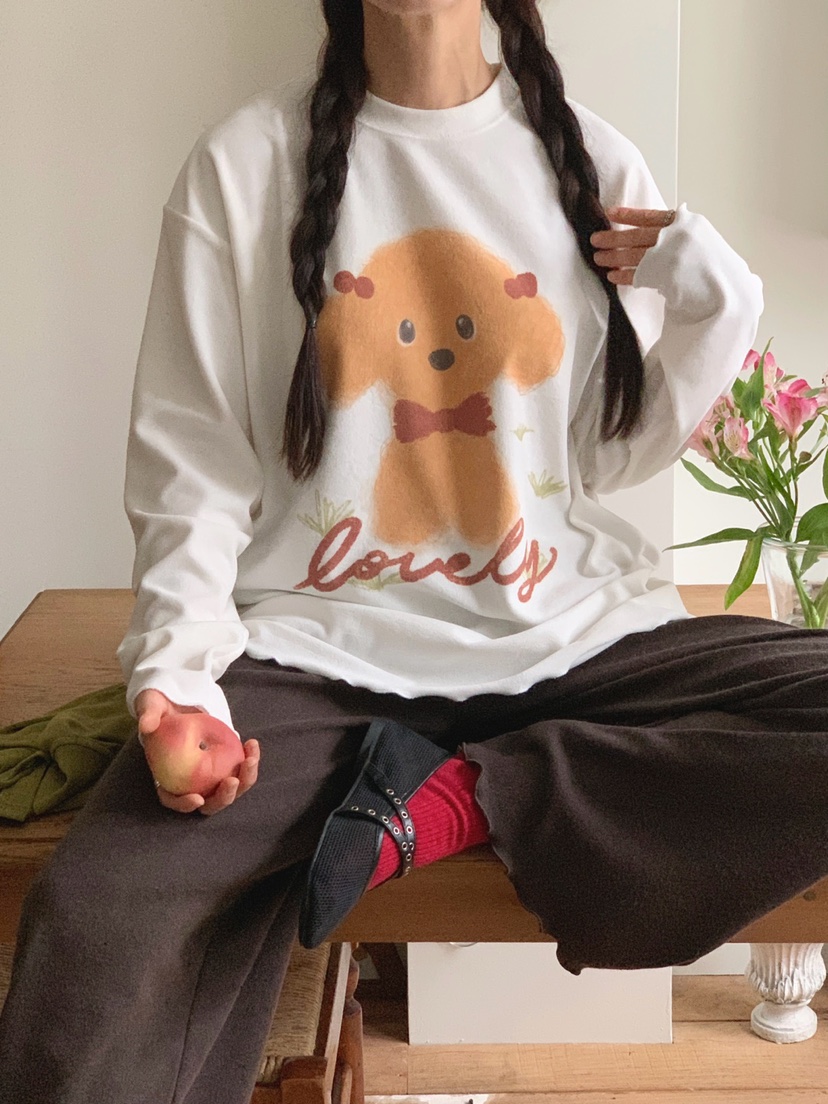 TOLL韓國代購㊣女士新品人氣推薦職業25秋冬熱賣休閑長袖T恤TOLL長袖T恤