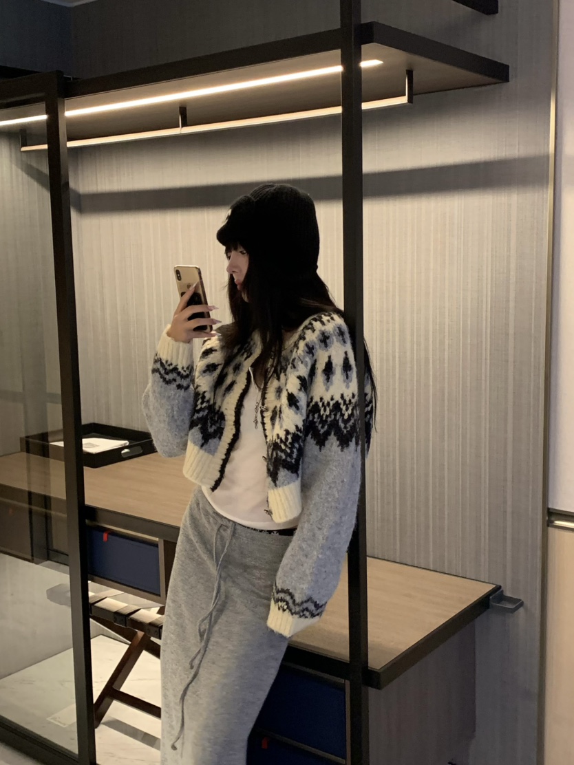 VIRKIN韓國直郵㊣女士新品25秋冬熱賣休閑人氣針織衫短款開衫VIRKIN針織衫