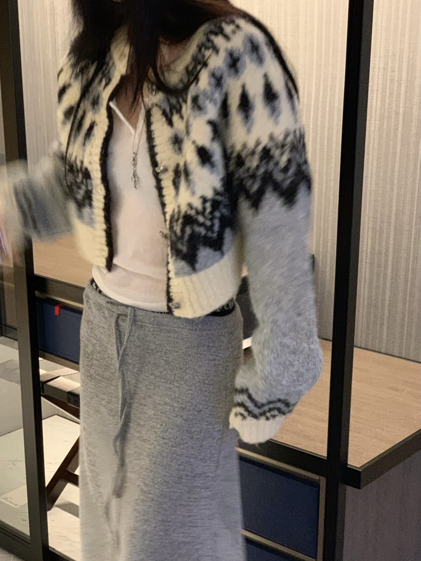 VIRKIN韓國直郵㊣女士新品25秋冬熱賣休閑人氣針織衫短款開衫VIRKIN針織衫
