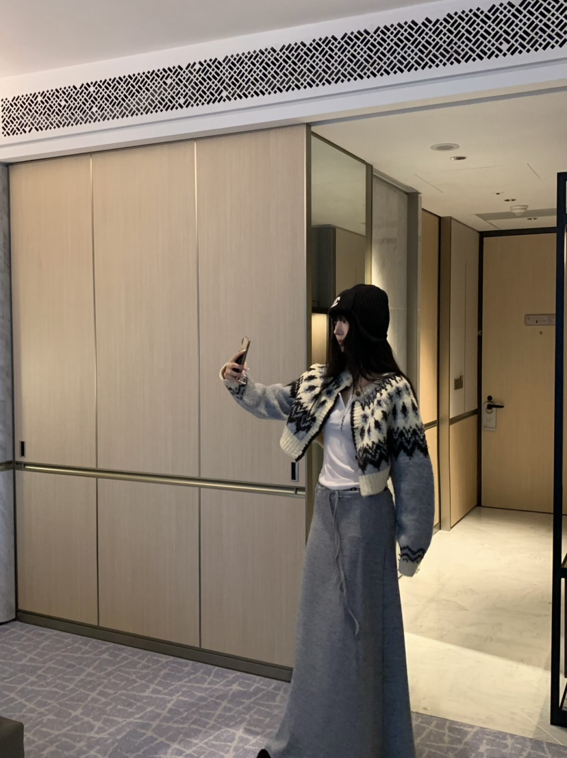 VIRKIN韓國直郵㊣女士新品25秋冬熱賣休閑人氣針織衫短款開衫VIRKIN針織衫