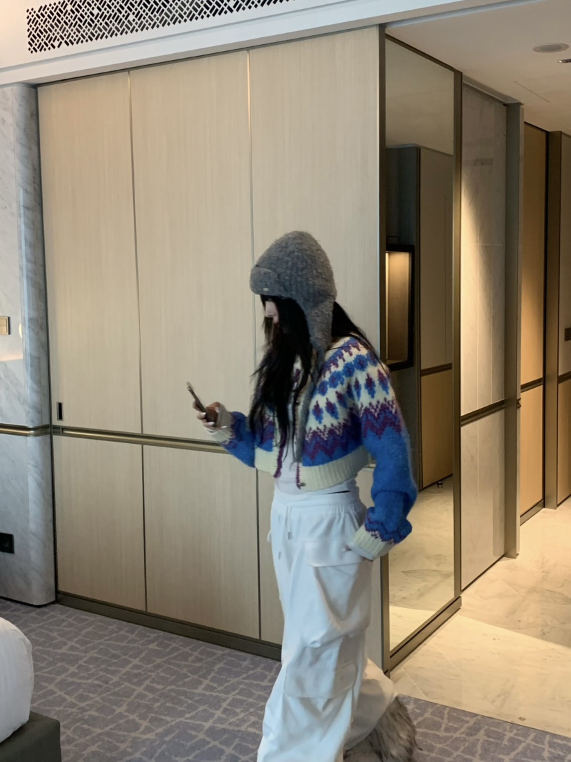 VIRKIN韓國直郵㊣女士新品25秋冬熱賣休閑人氣針織衫短款開衫VIRKIN針織衫