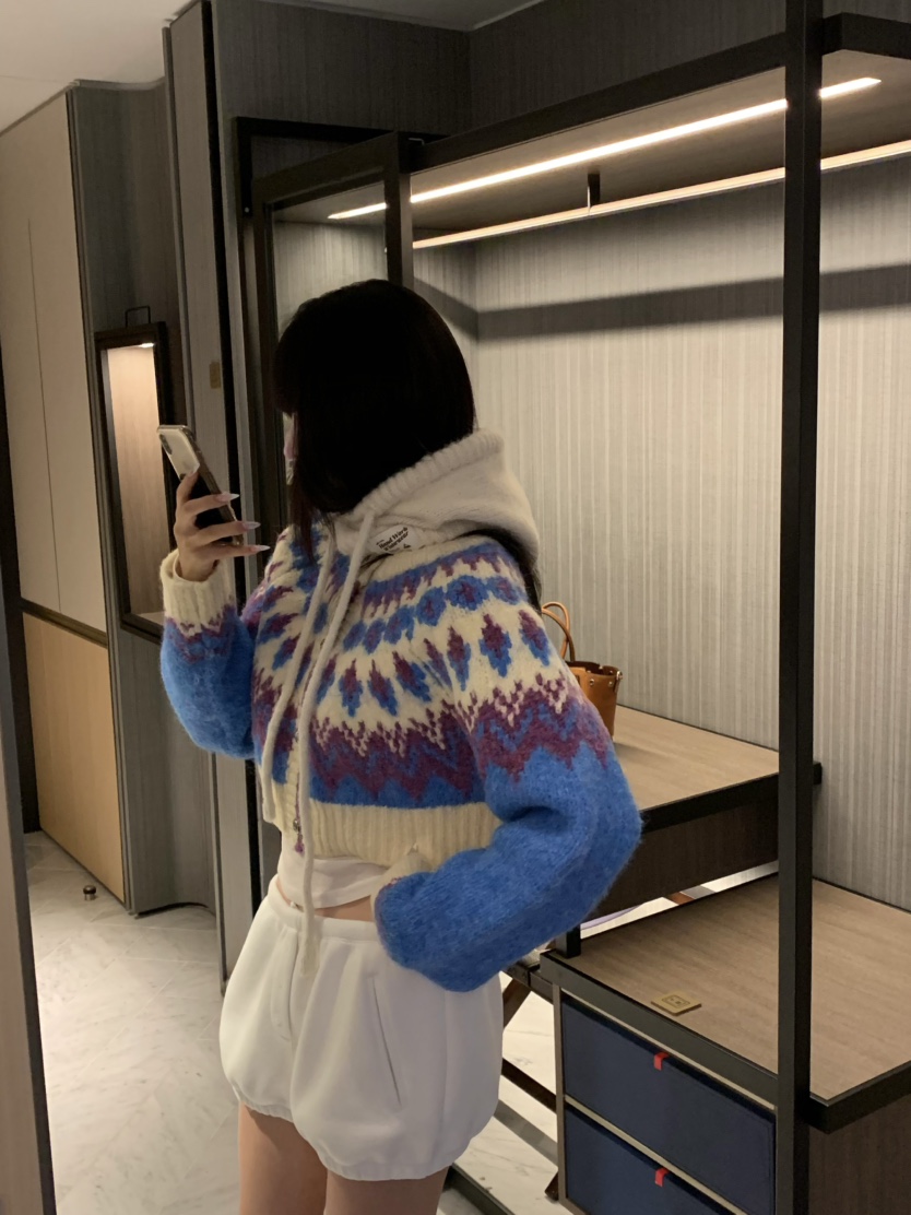 VIRKIN韓國直郵㊣女士新品25秋冬熱賣休閑人氣針織衫短款開衫VIRKIN針織衫