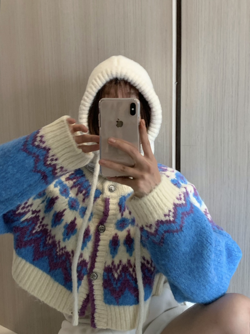 VIRKIN韓國直郵㊣女士新品25秋冬熱賣休閑人氣針織衫短款開衫VIRKIN針織衫圖色3
