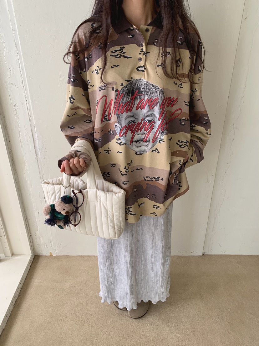 TOLL韓國直郵㊣女士新款休閑推薦真品職業人氣熱賣長袖T恤迷彩TOLL長袖T恤