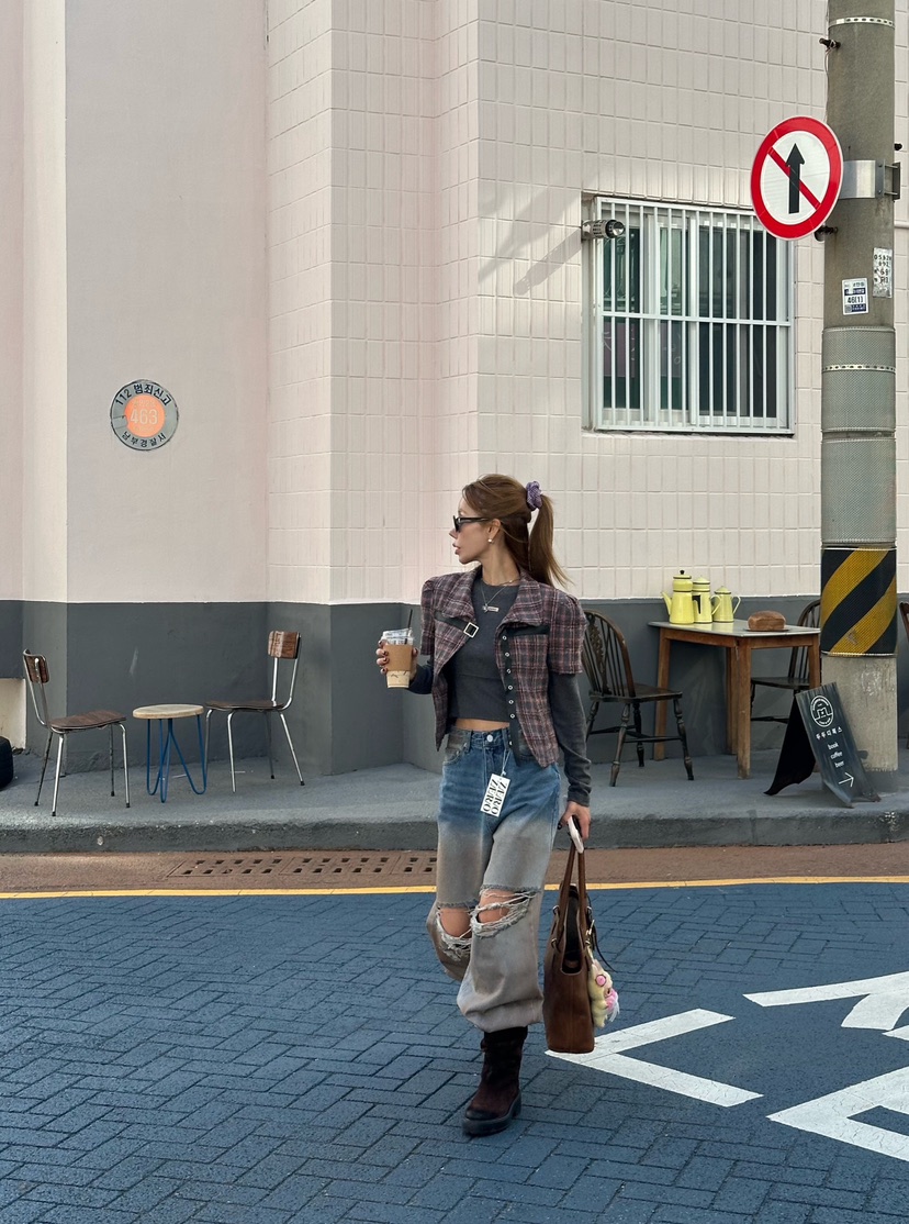 ZEROZERO東大門㊣直郵女裝新款25秋冬時尚休閑推薦真品牛仔褲ZEROZERO牛仔褲