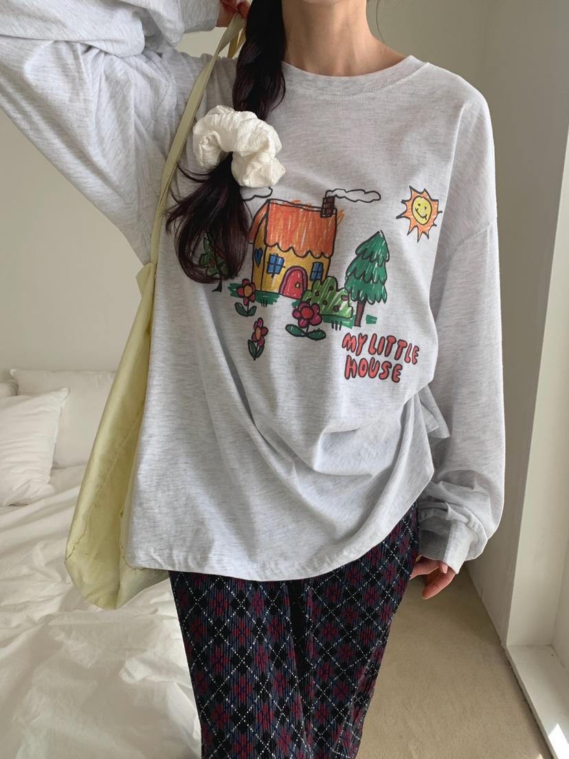 TOLL韓國代購㊣女裝新款休閑熱賣人氣職業真品時尚推薦長袖T恤TOLL長袖T恤
