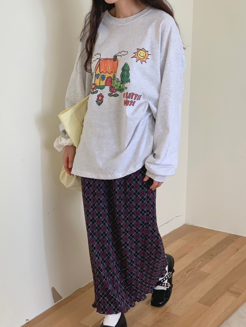 TOLL韓國代購㊣女裝新款休閑熱賣人氣職業真品時尚推薦長袖T恤TOLL長袖T恤