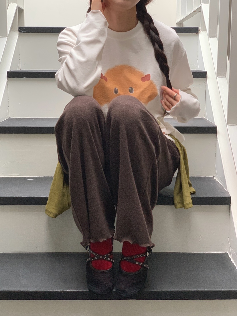 TOLL韓國直郵㊣女士新款時尚真品休閑人氣25秋冬休閑褲安哥拉TOLL休閑褲