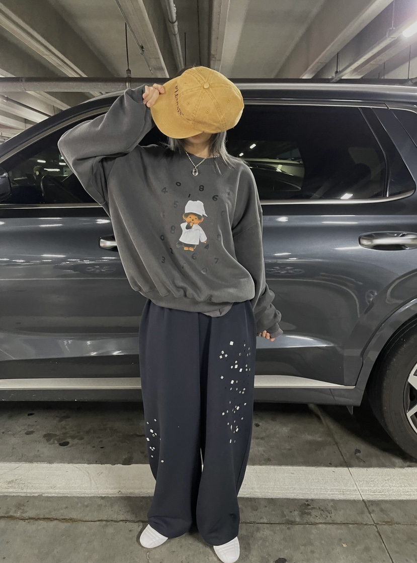CRACKERS韓國代購㊣女裝新款時尚休閑真品25秋冬推薦熱賣衛衣CRACKERS衛衣