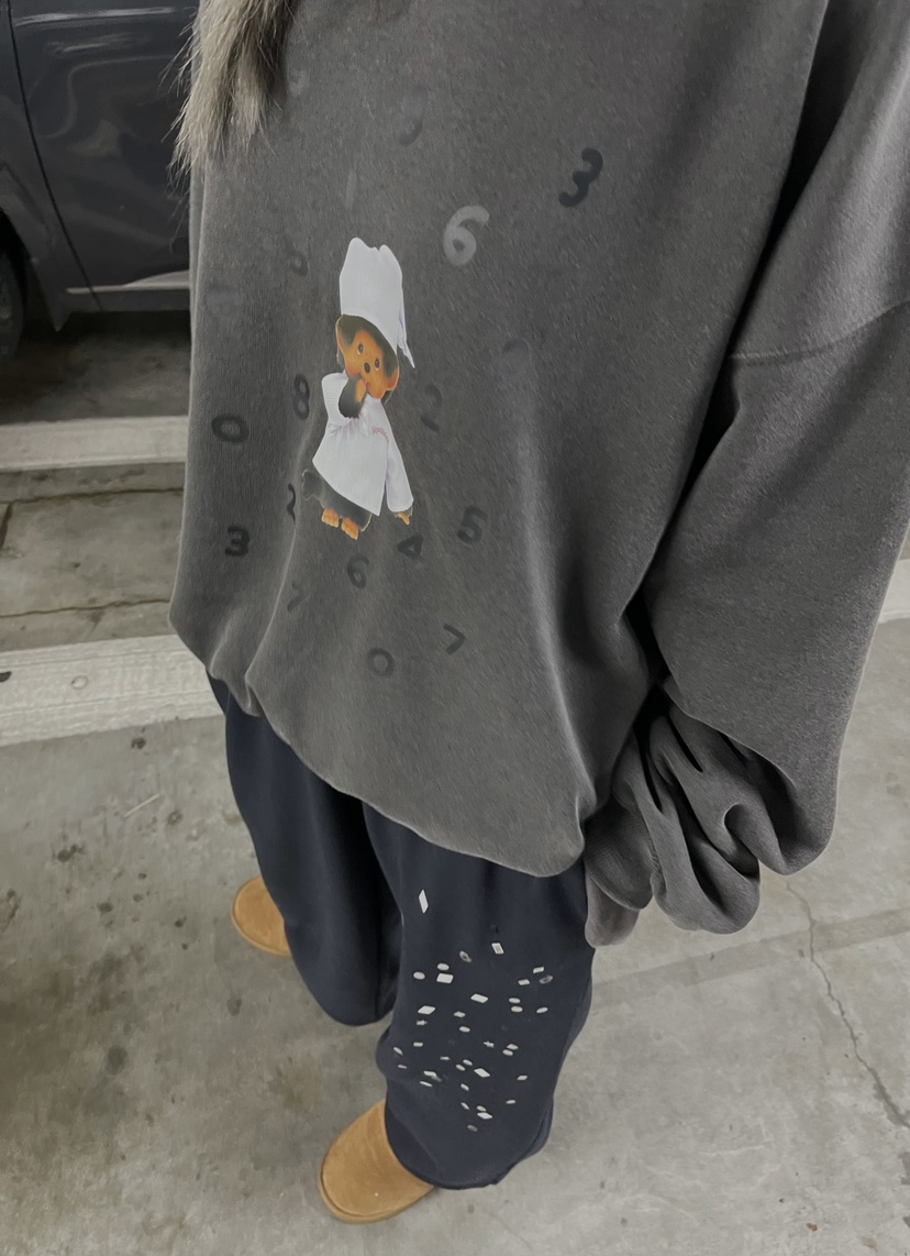 CRACKERS韓國代購㊣女裝新款時尚休閑真品25秋冬推薦熱賣衛衣CRACKERS衛衣