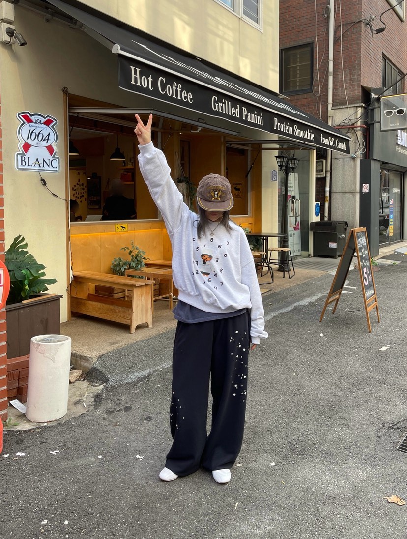 CRACKERS韓國代購㊣女裝新款時尚休閑真品25秋冬推薦熱賣衛衣CRACKERS衛衣