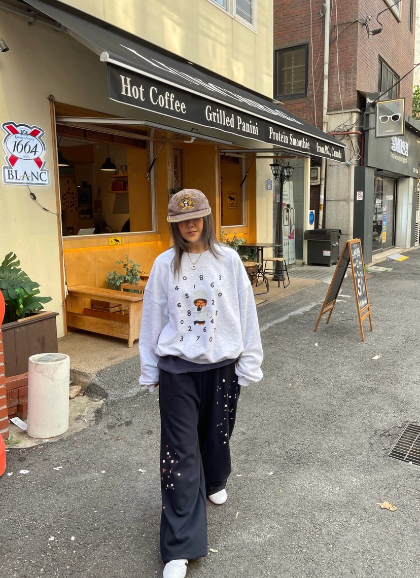 CRACKERS韓國代購㊣女裝新款時尚休閑真品25秋冬推薦熱賣衛衣CRACKERS衛衣
