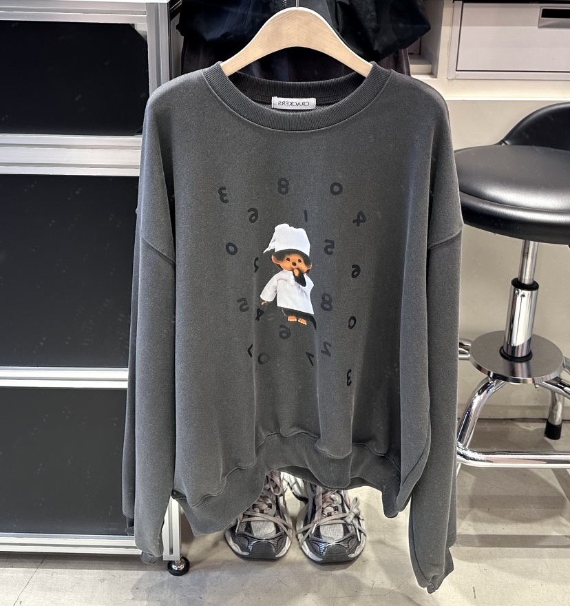 CRACKERS韓國代購㊣女裝新款時尚休閑真品25秋冬推薦熱賣衛衣CRACKERS衛衣圖色3
