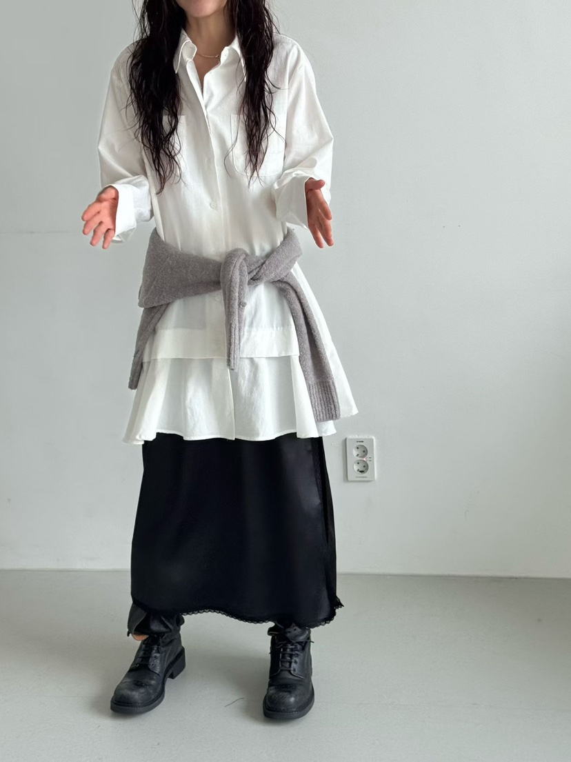 MINIMUZE韓國代購㊣女裝新款休閑時尚真品推薦25秋冬熱賣長裙MINIMUZE長裙