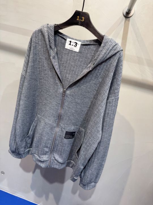 1.3東大門㊣直郵女裝新品25秋冬熱賣真品職業休閑針織衫兜帽1.3針織衫