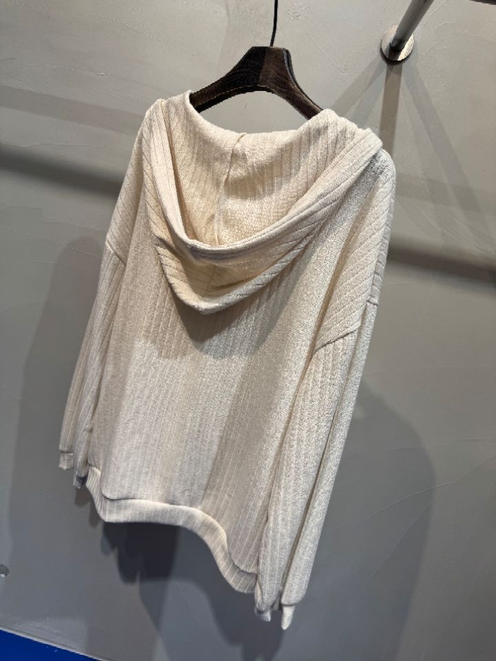 1.3東大門㊣直郵女裝新品25秋冬熱賣真品職業休閑針織衫兜帽1.3針織衫