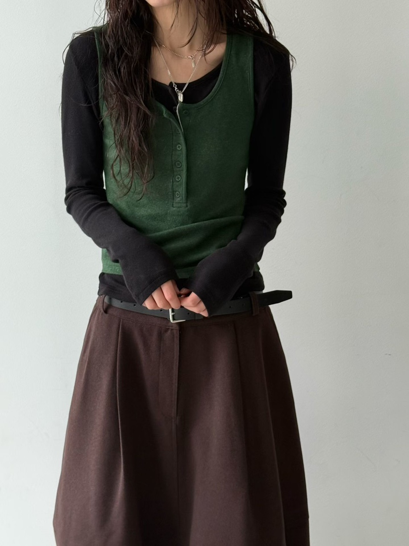 MINIMUZE東大門㊣實拍女裝新品推薦25秋冬針織衫安哥拉紐扣MINIMUZE針織衫