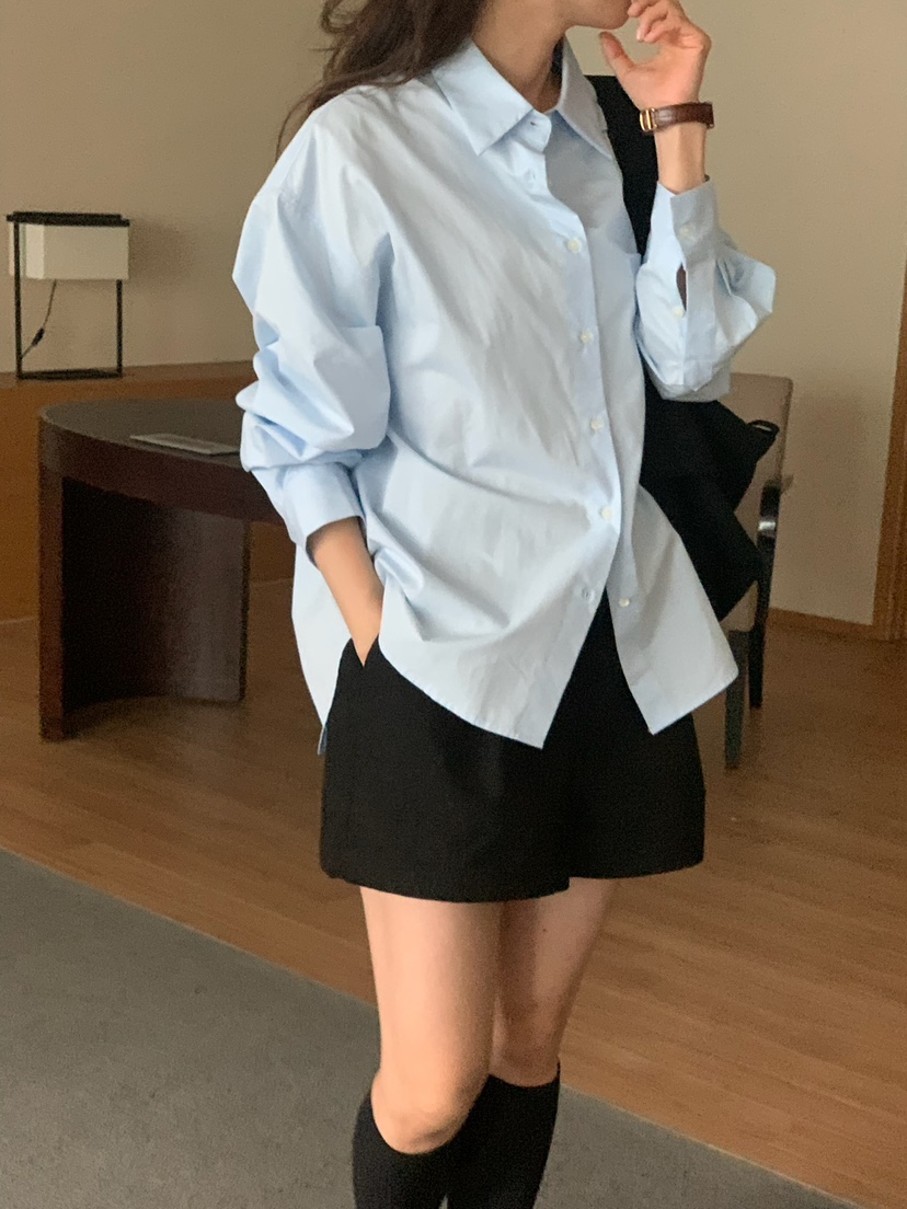 BLEECKER東大門㊣實拍女士新品推薦25秋冬熱賣職業襯衫蕾絲衫BLEECKER襯衫/蕾絲衫