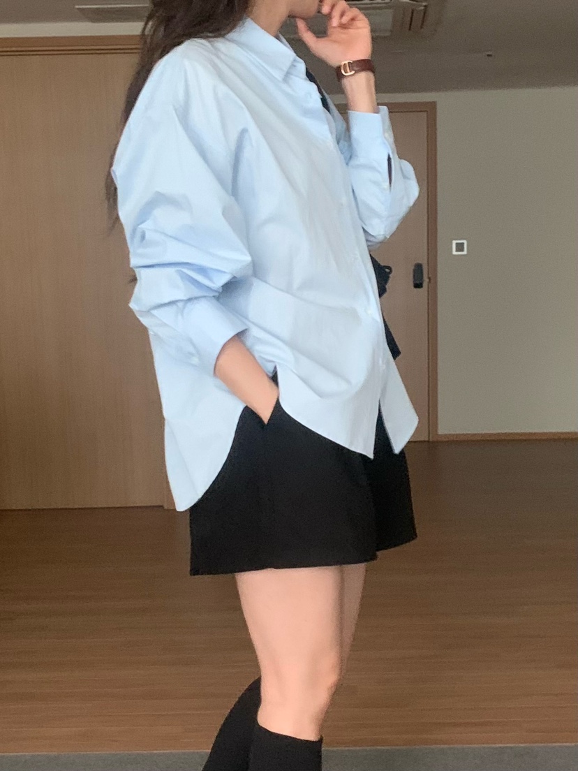BLEECKER東大門㊣實拍女士新品推薦25秋冬熱賣職業襯衫蕾絲衫BLEECKER襯衫/蕾絲衫