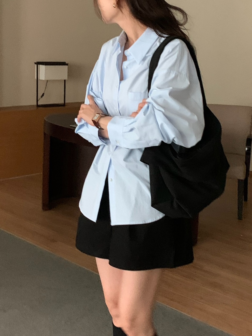 BLEECKER東大門㊣實拍女士新品推薦25秋冬熱賣職業襯衫蕾絲衫BLEECKER襯衫/蕾絲衫